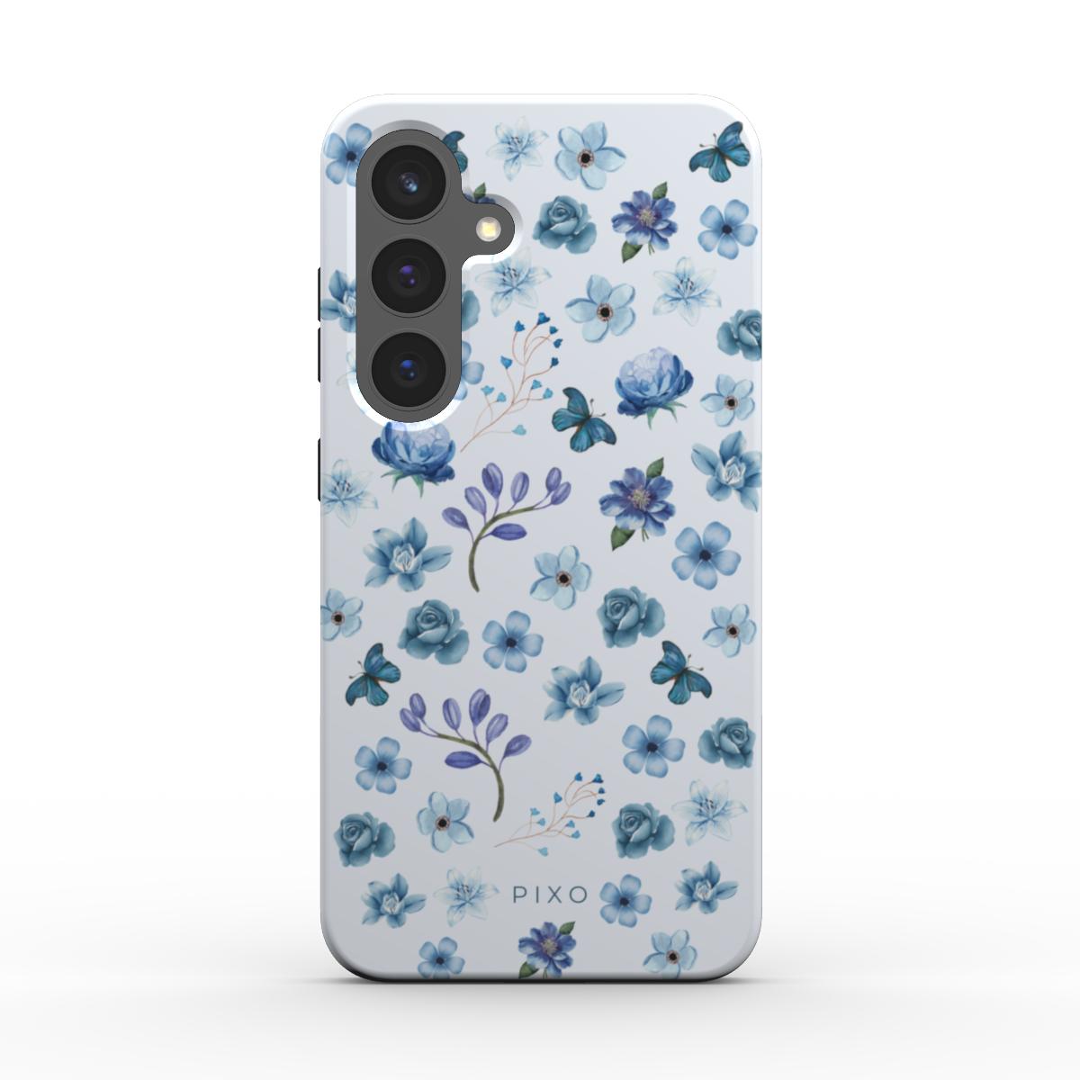 Soft luxury Wild Flowers(Blue)_Magnetic Tough Phone Case