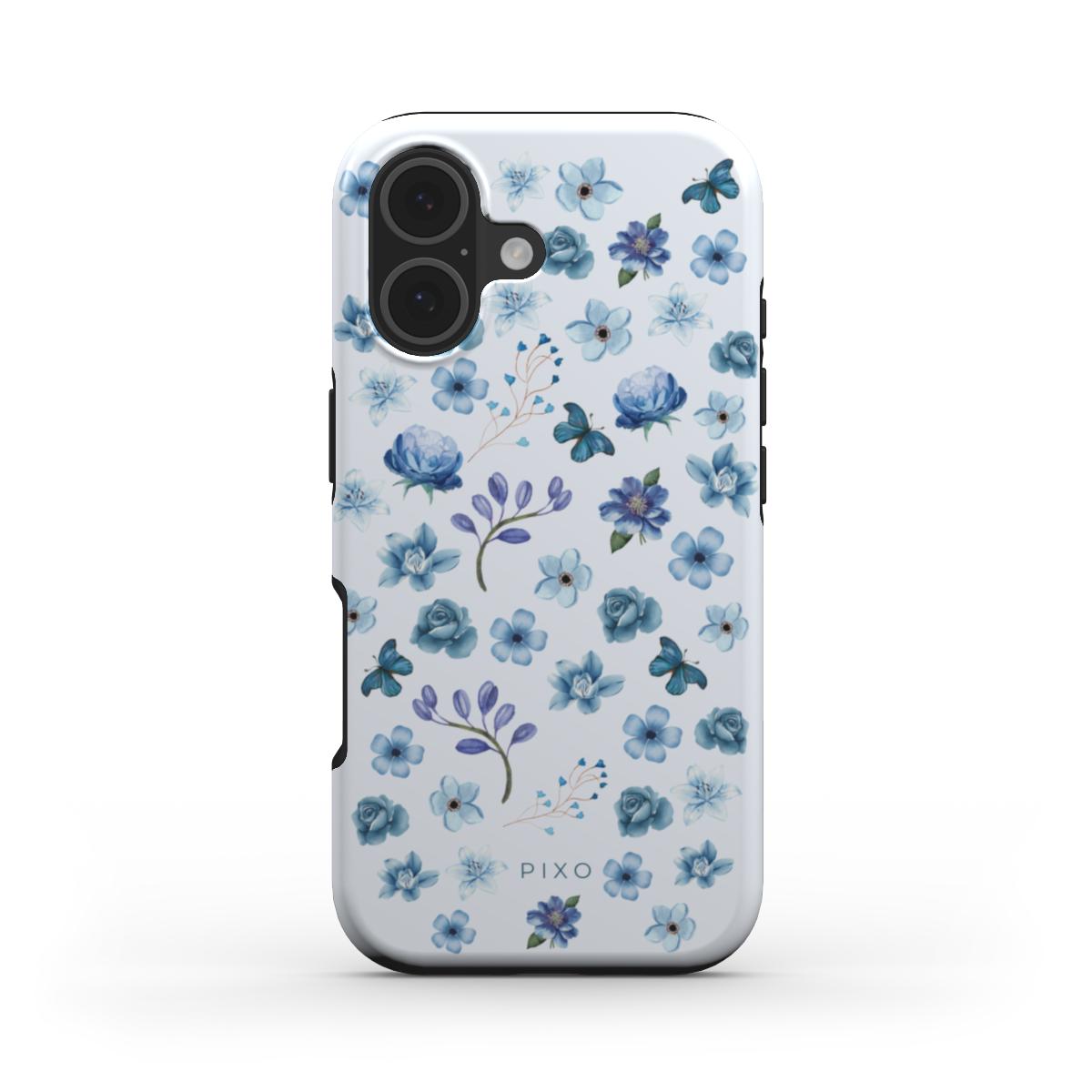 Soft luxury Wild Flowers(Blue)_MagSafe Tough Phone Case