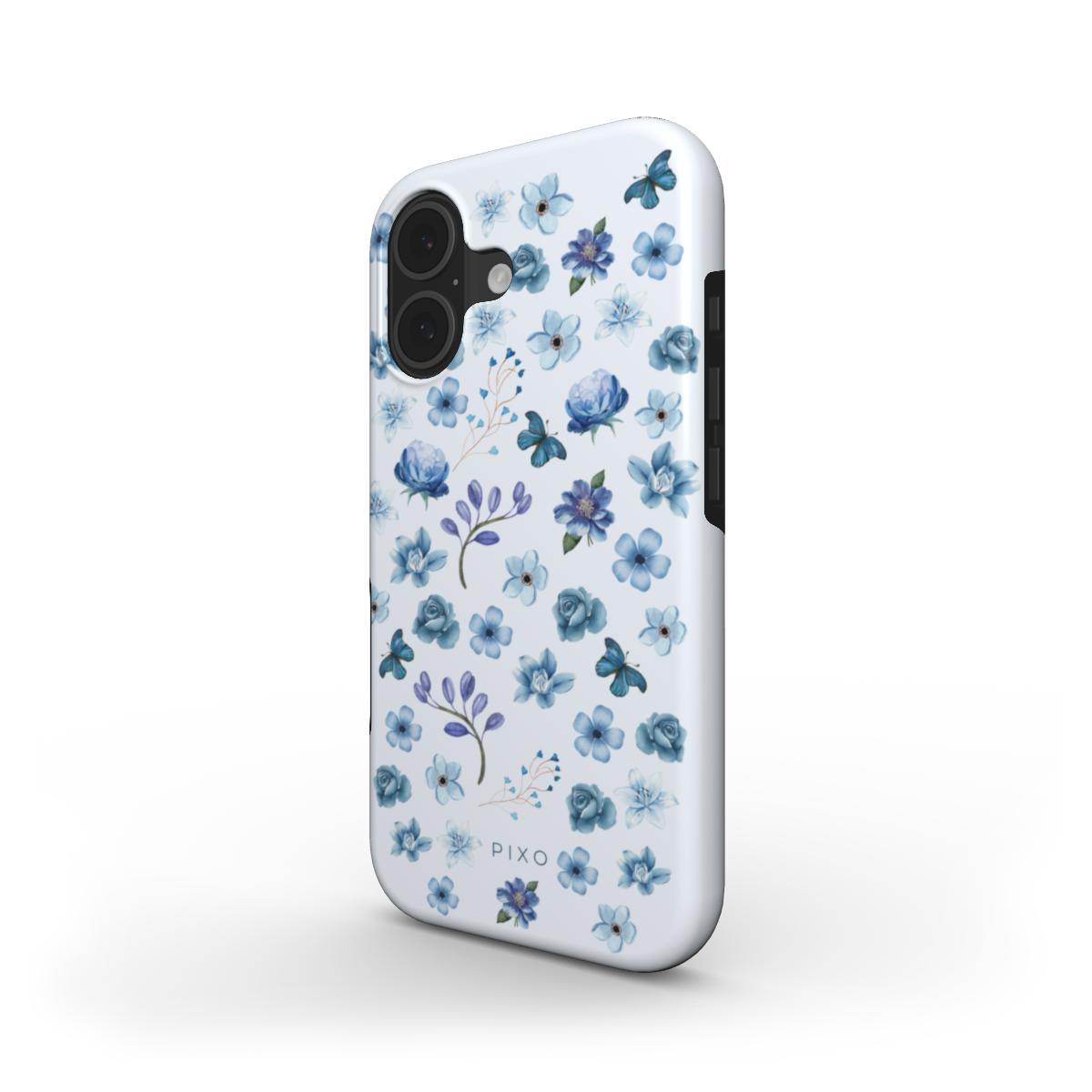 Soft luxury Wild Flowers(Blue)_MagSafe Tough Phone Case